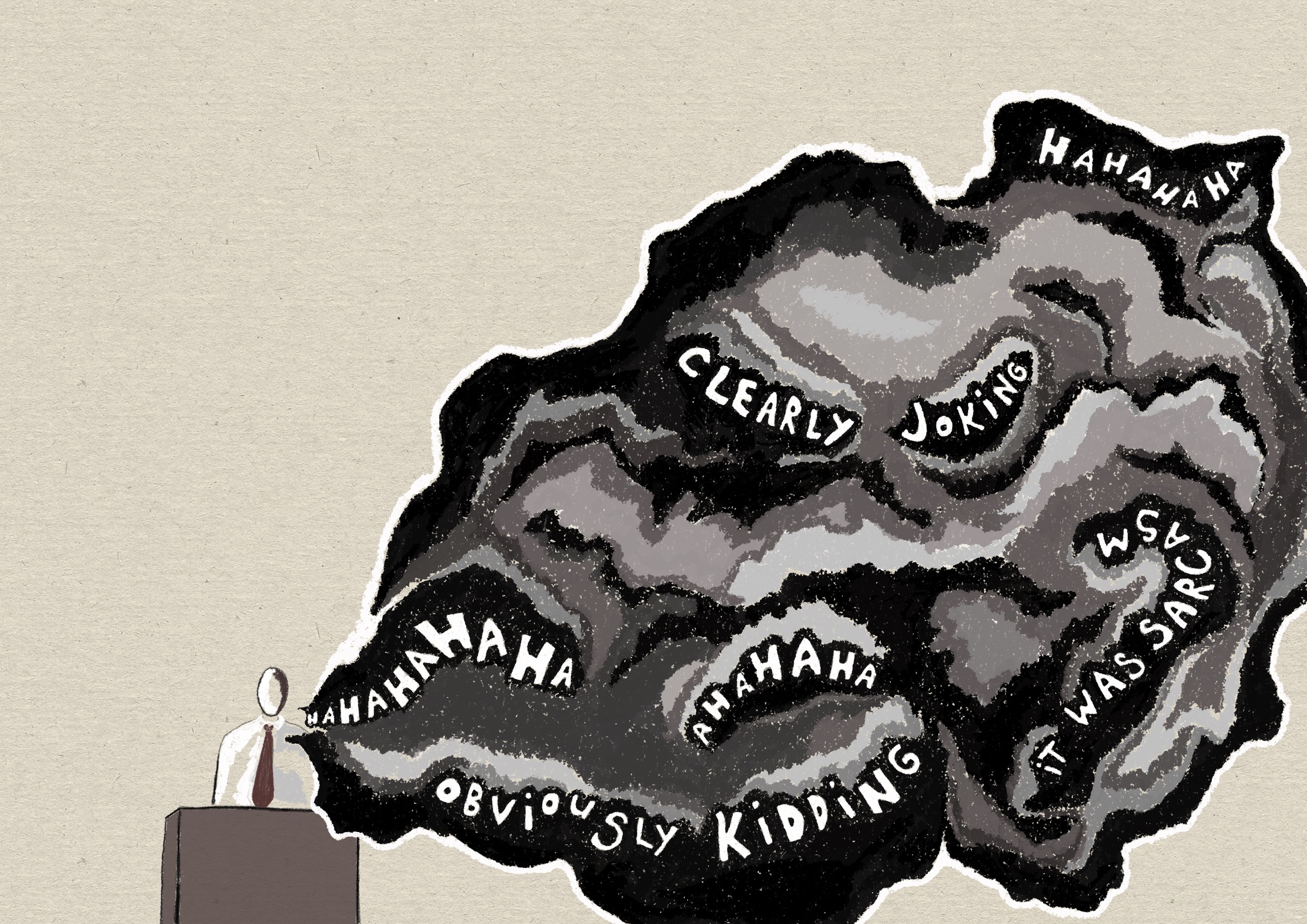 Illustratie voor Bij Nader Inzien artikel 'Politiek duister spel' door Ester Smits